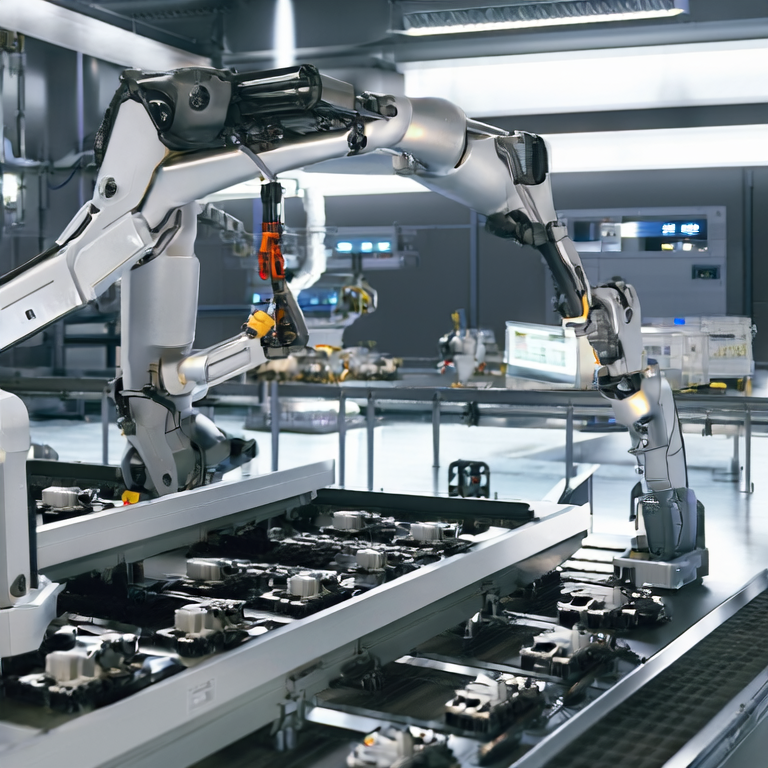 Braço robótico com dispositivos de troca rápida